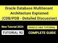 Oracle Database Multitenant Architecture Explained CDBs PDBs More Oracle DBA Tutorials - 2024
