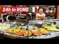 24 Hours Of ITALIAN FOOD In ROME - Best Roman Pizza Local Street Food