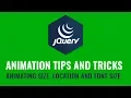 Animating Size Location and Font Size with jquery