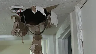 Collapsed apartment ceiling fixed after Channel 2 contacts management WSB-TV
