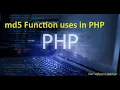 How to use md5 function in PHP