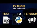 convert text to speech using python build a text to voice converter