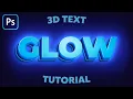 How to Make Glowing 3D Text in Photoshop Tutorial