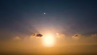 Sun Setting During Golden Hour On A Clear Day Timelapse Stock Footage 4K