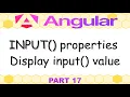 Angular 21 - 17 Components input properties display input value