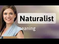 Naturalist what is NATURALIST meaning