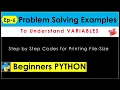 Problem Solving Examples of Variables - Ep 6 Print File Size Coding for Beginners Learn Python