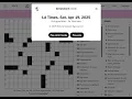 The Washington Post LA Times Crossword 2025