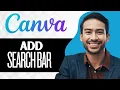 How to Add Search Bar in Canva Website Full Guide