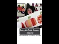 Pumpkin Table Runner Tutorial