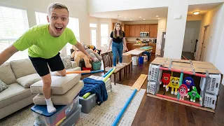 SAVE THE SHAPES IN A REAL LIFE OBBY IN OUR HOUSE