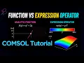 Analytic Function and Expression Operator in COMSOL Learn with BK