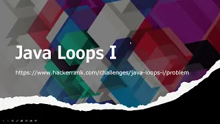 SOLVED Java Loops I - HackerRank