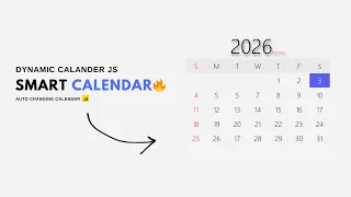 Dynamic Calendar Using HTML CSS JavaScript Auto Day Background Change