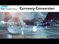 SAP Analytics Cloud Currency Conversion Table Part 01