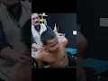 big eye barber Doing Massage On Strong Wrist Barber With Lots Of Cracking ASMR