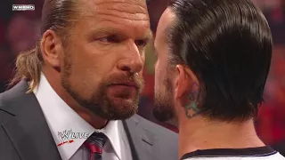 tensions mount between cm punk and triple h raw aug 1 2011