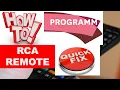 How to program tv with RCA universal remote Programming Setup RCA 4 Device Universal Remote