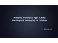 Windows 10 Universal Apps - Add your own SQLite