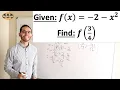 Evaluating Functions with Fractions Example 5