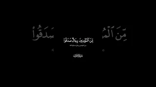 من المؤمنين رجال صدقوا ما عاهدوا الله عليه   كروما سوداء من سورة الأحزاب للشيخ بدر التركي دندنها