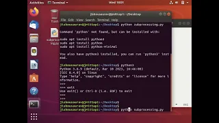 Running linux commands in Python Linux Python OpenSource