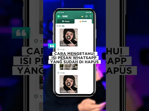 Cara Mengetahui Isi Pesan Whatsapp Yang Sudah Di Hapus !!