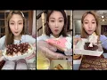 Lagu asmr mukbangasmr/kwai dessert mukbang,/mochi eating,creperoll cake chocolate #asmr