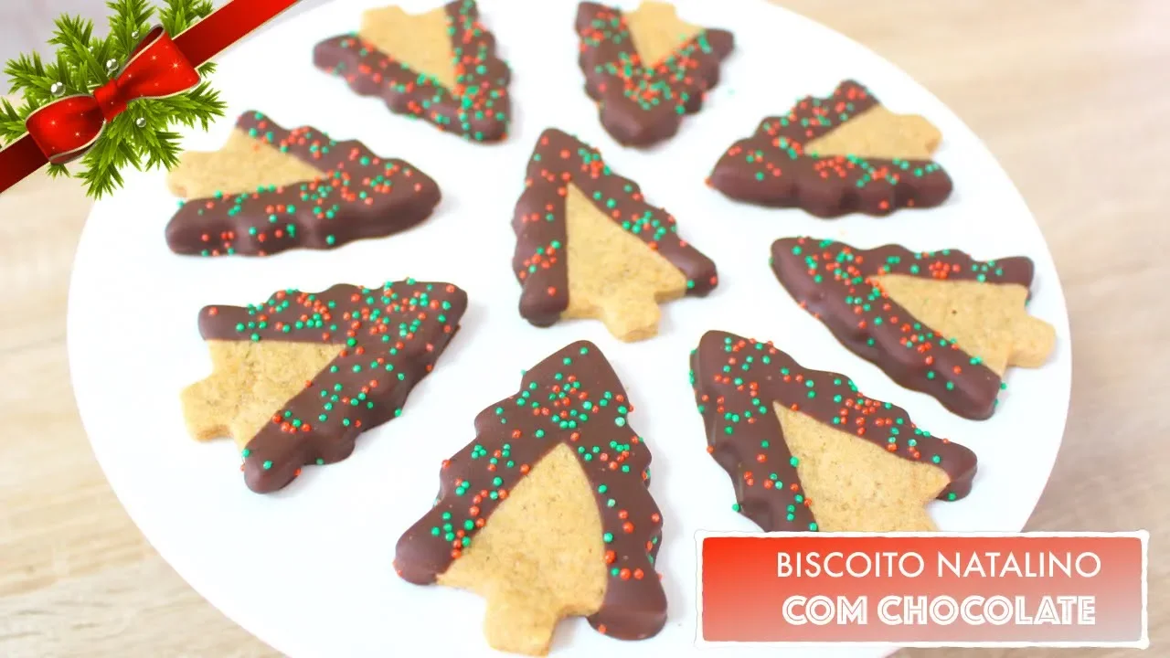 BISCOITOS NATALINOS COM CHOCOLATE #541 RECEITAS DA MUSSINHA