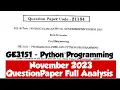 GE3151 Problem Solving and Python Programming Important Questions Engineering king