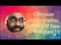 How-To Compute MD5 SHA-256 etc Hashes of files in Windows 10