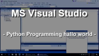 Visual Studio 2015 Python project tutorial Windows 10