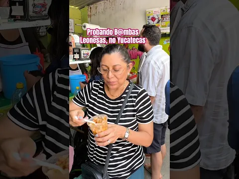 Me hicieron llorar 😭 por picosas, pero ah, que ricas. Probando B@mbas en León Guanajuato #short