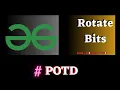 GFG POTD Rotate Bits solution Puneet Kumar IIITD