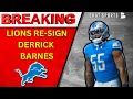 BREAKING Lions Re-Sign Derrick Barnes To 3-Year 25 5MM Deal