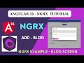 NGRX Blog example create new blog and handle object parameter in action Angular 16 - NGRX Tutorial