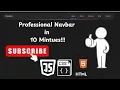 How to Create a Professional Responsive Navbar in 10 minutes HTML CSS AND JAVASCRIPT