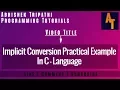 Implicit Type Conversion In C Part - 38 Type Casting in C Implicit Type Cast In C