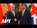 Lagu De Britse premier Keir Starmer ontmoet de Chinese president Xi Jinping in Peking; beide ontmoetin...