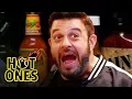 Adam Richman Fanboys Out While Eating Spicy Wings Hot Ones
