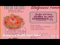 When Walgreens Lunch Counter Sold Banana Split Salads T Bone Steaks - Vintage Menus