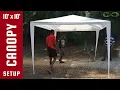 Timelapse 10 x 10 Canopy Setup Party Tent Installation Assembly DIY