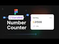 Figma variables Number Counter Interactive Components
