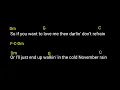 Download Lagu November Rain (by Guns N' Roses) chords \u0026 lyrics