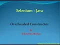 selenium-java-constructor overloading