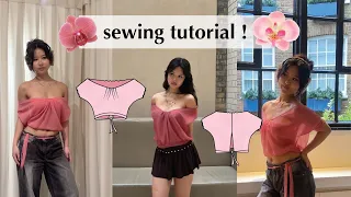 DIY orchid top sewing tutorial pattern