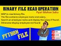 Python Binary Read Operation Search an employee record and display salary if found