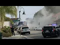 Republic Services Recycle Truck Fire Containment Collection Cleanup