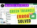 Fix Green Triangle Error in Excel Quick Solution Microsoft Excel Help iCals Digital Solutions