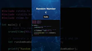 Random Number Generator in C